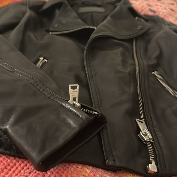 All Saints Dalby Leather Jacket - Picture 10 of 11